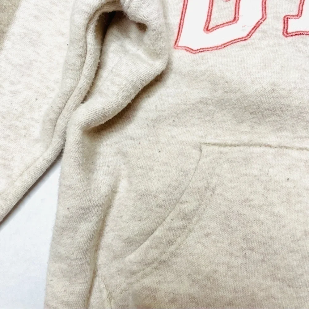 Gap Kids Logo Hoodie In Oatmeal And Rosey Pink - Picture 4 of 8